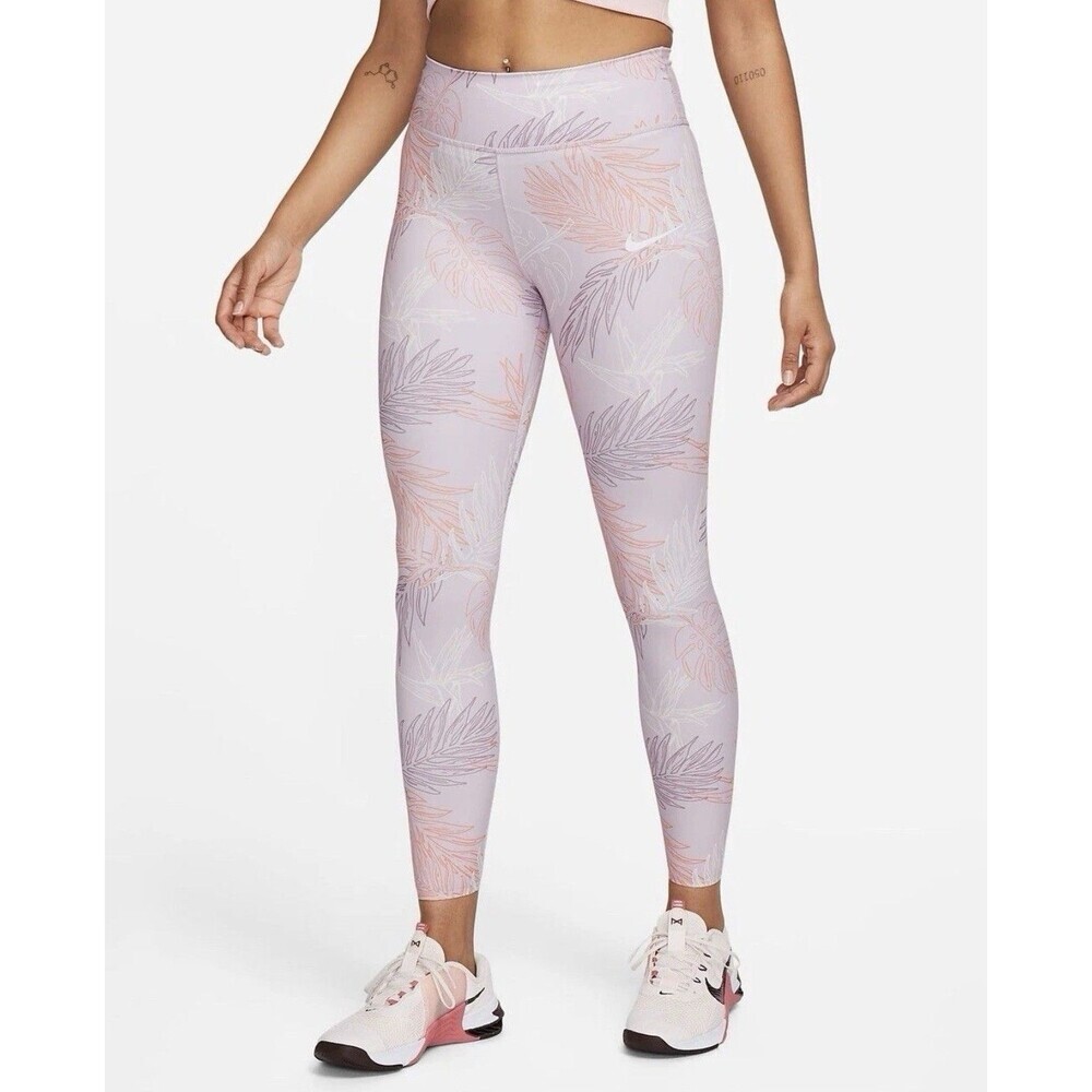 Size M Nike ONE Luxe Women's MID-Rise 7/8 Leggings, Lilac.